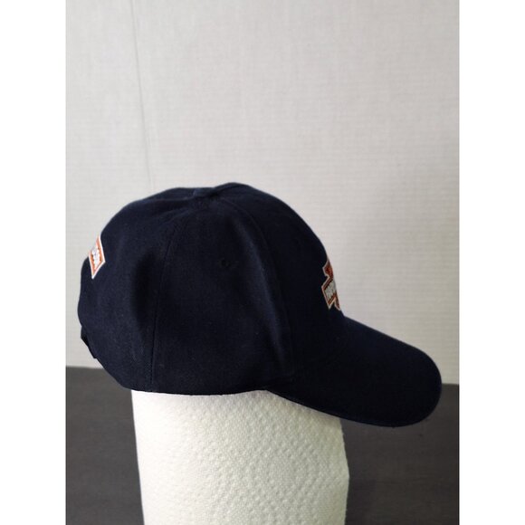 Harley-Davidson Hat Cap Strap Back Blue Embroidered Bar & Shield Biker Mens - Picture 5 of 10